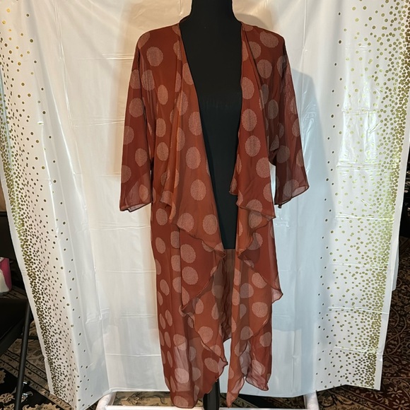 LuLaRoe Other - LulaRoe kimono rust medium